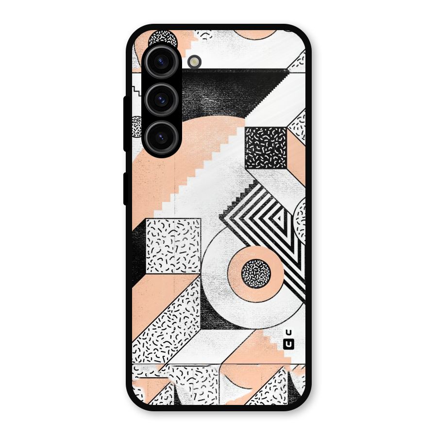 Orange Zig Zag Metal Back Case for Galaxy S23