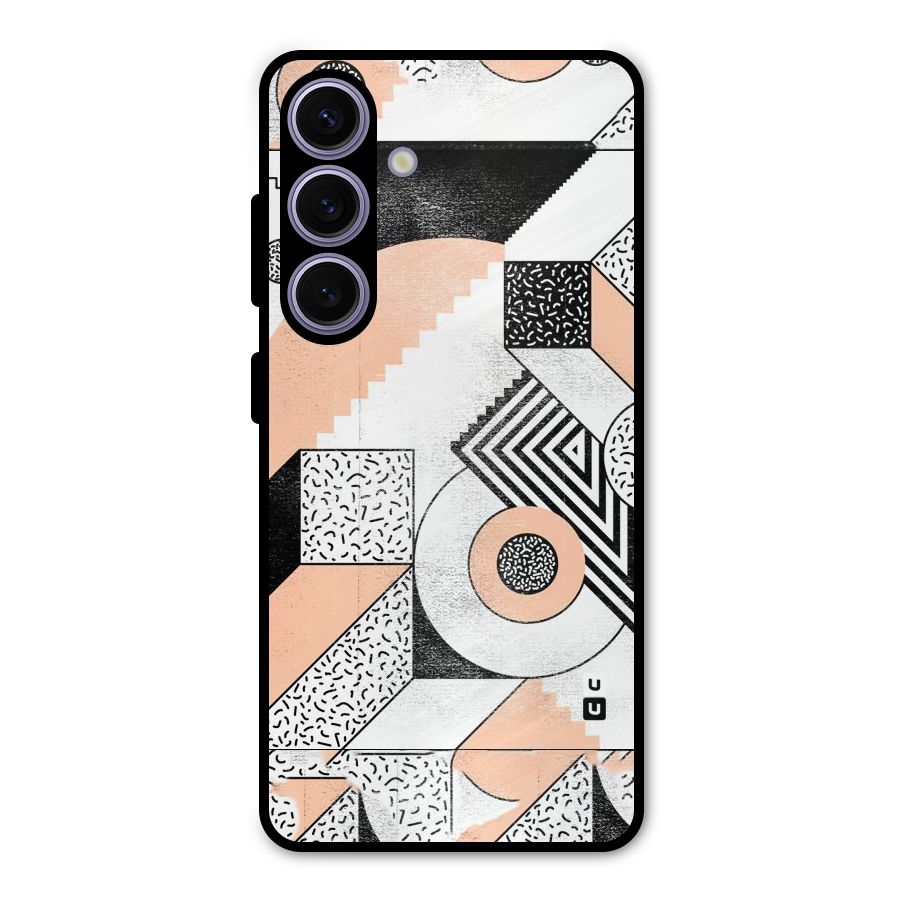 Orange Zig Zag Metal Back Case for Galaxy S24