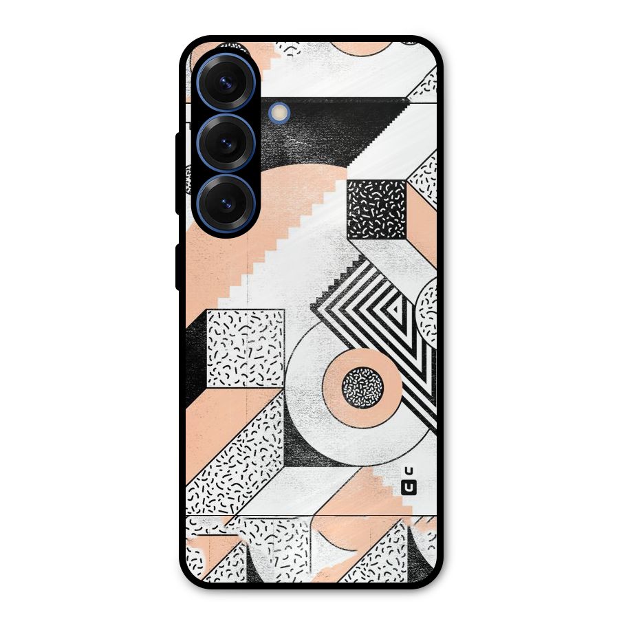Orange Zig Zag Metal Back Case for Galaxy S25