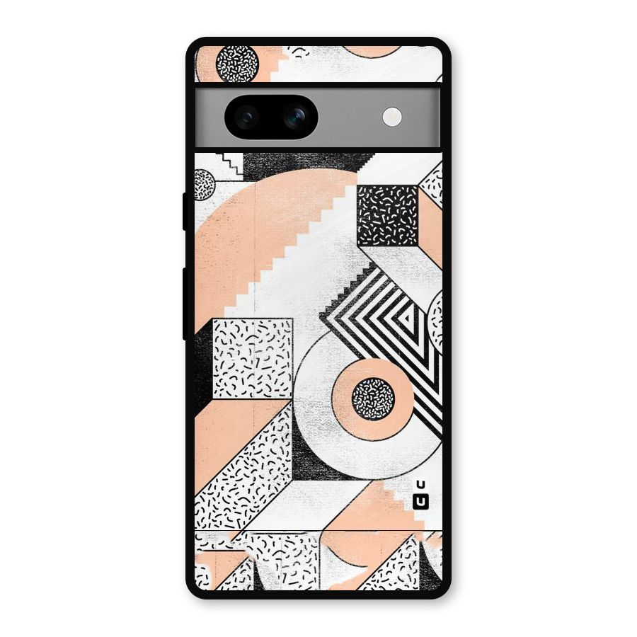 Orange Zig Zag Metal Back Case for Google Pixel 7a