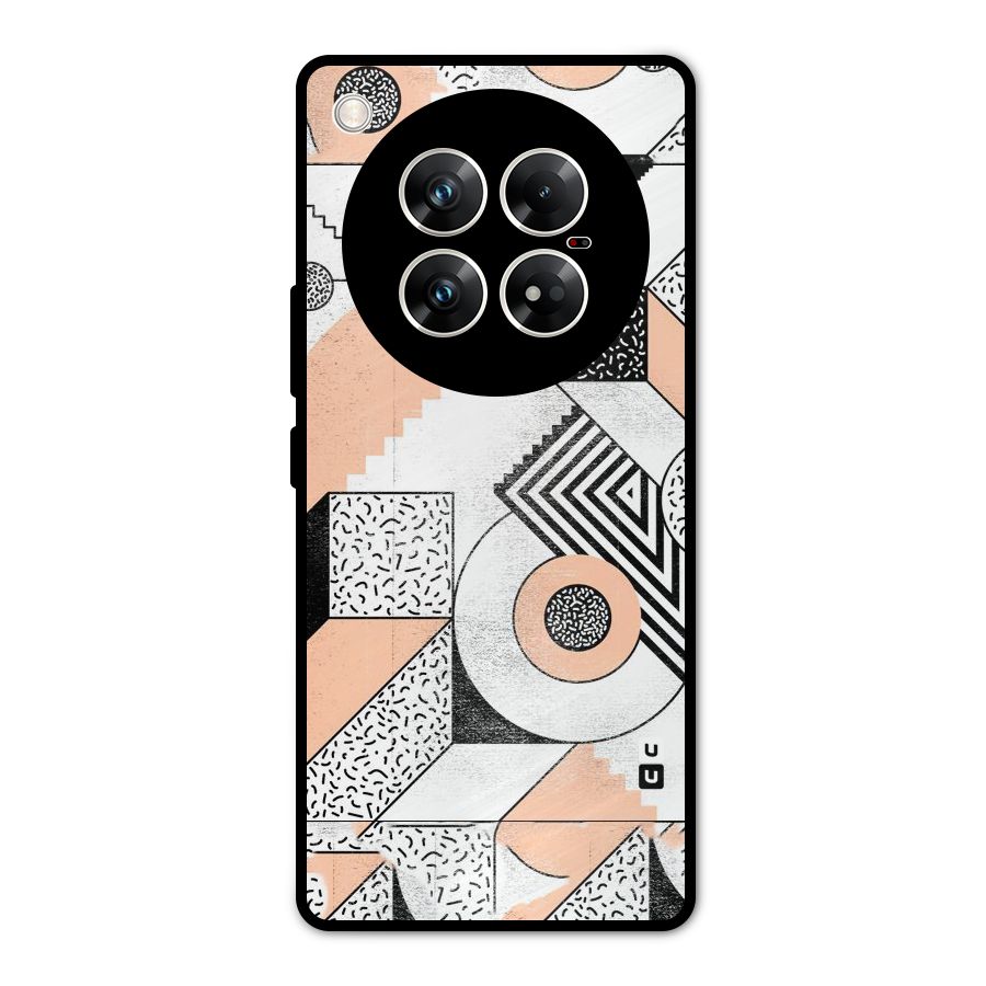 Orange Zig Zag Metal Back Case for Infinix Zero 40 5G