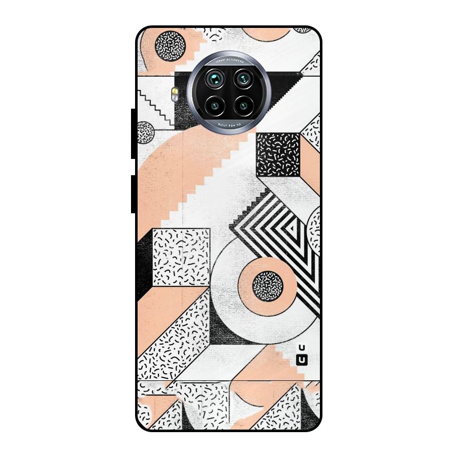 Orange Zig Zag Metal Back Case for Mi 10i