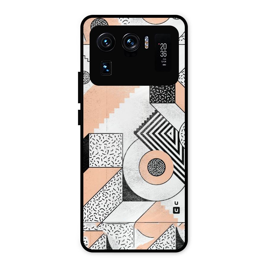 Orange Zig Zag Metal Back Case for Mi 11 Ultra