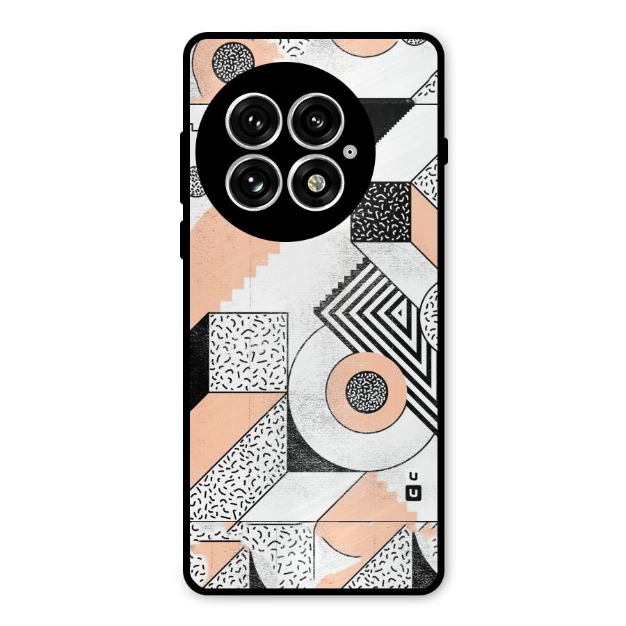 Orange Zig Zag Metal Back Case for OnePlus 13