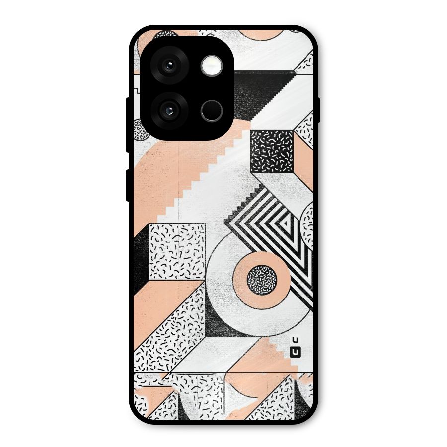 Orange Zig Zag Metal Back Case for OnePlus 13s