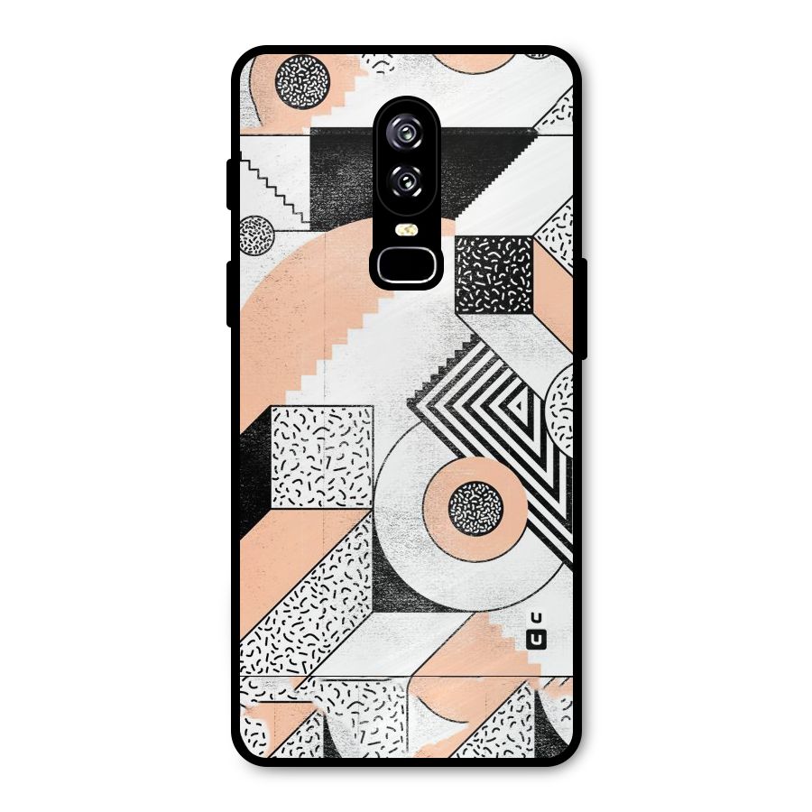 Orange Zig Zag Metal Back Case for OnePlus 6