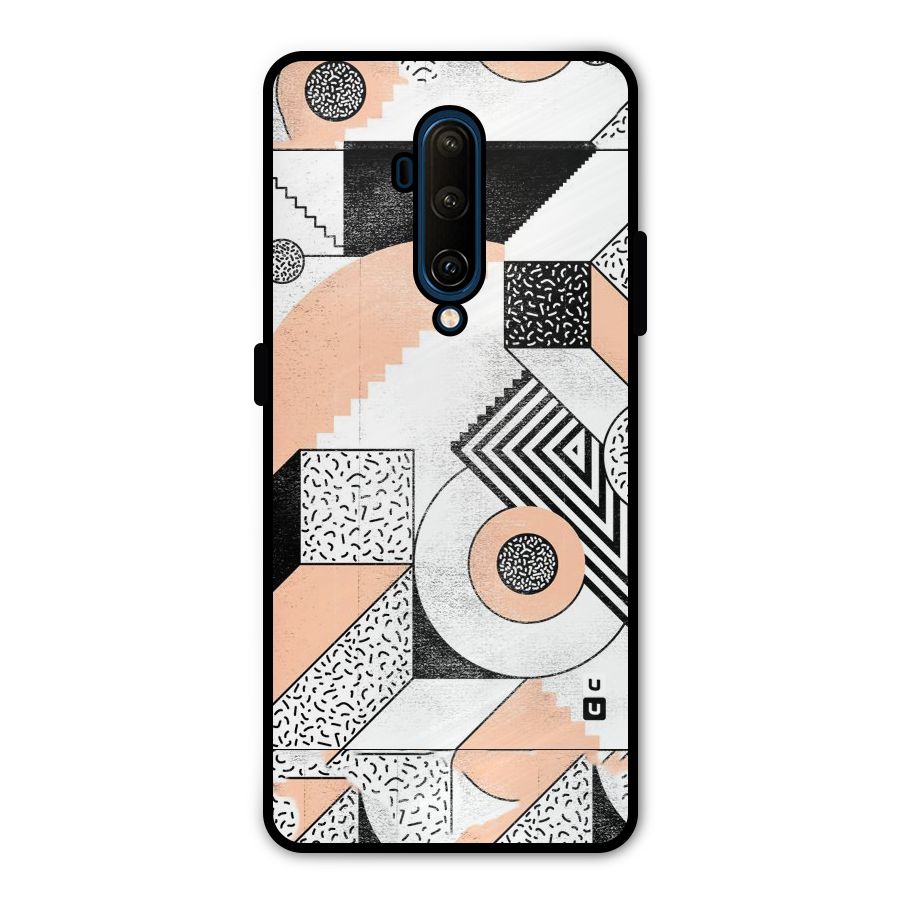 Orange Zig Zag Metal Back Case for OnePlus 7T Pro