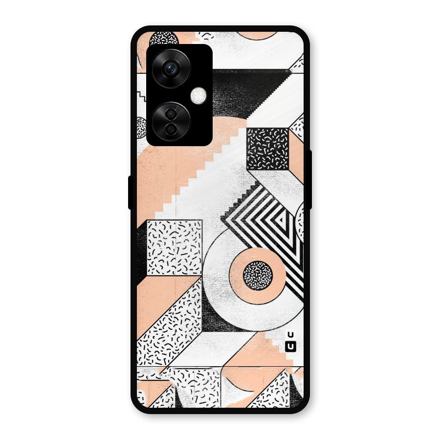 Orange Zig Zag Metal Back Case for OnePlus Nord CE 3 Lite