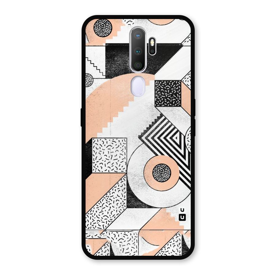 Orange Zig Zag Metal Back Case for Oppo A9 (2020)
