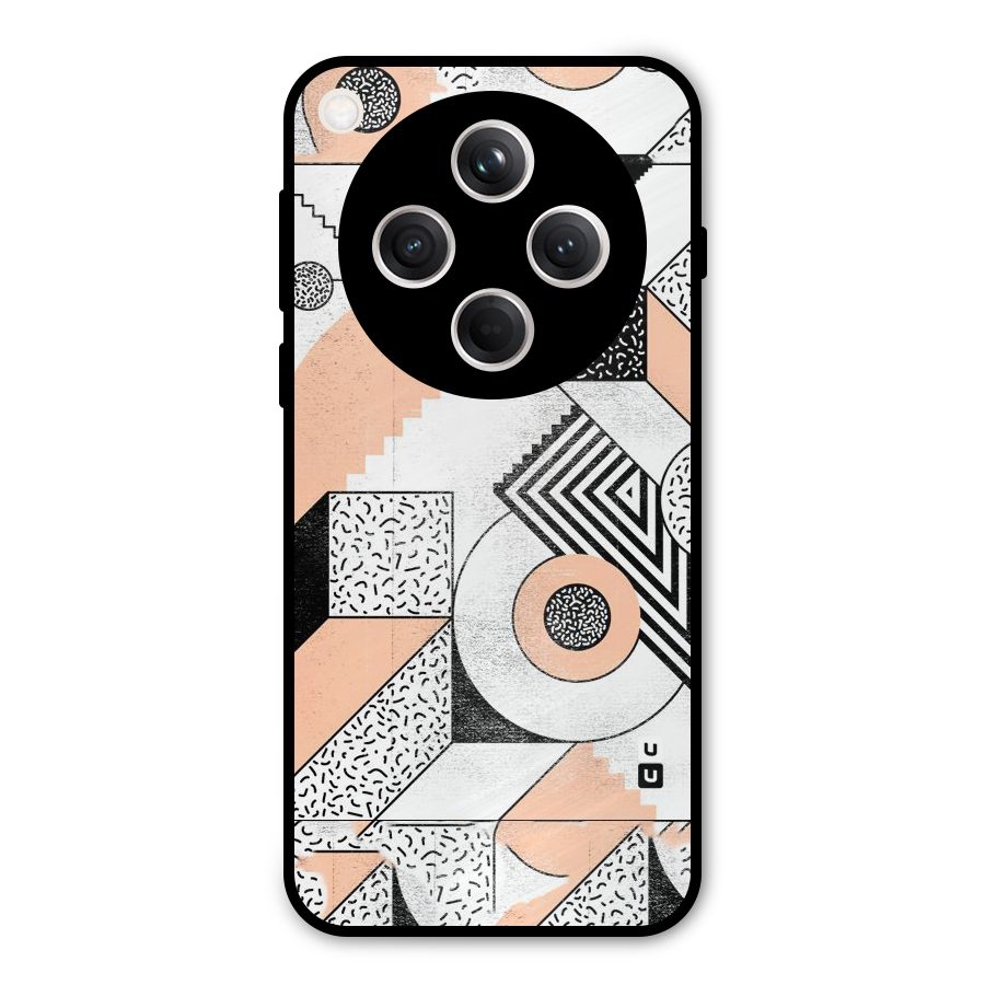Orange Zig Zag Metal Back Case for Oppo Find X8