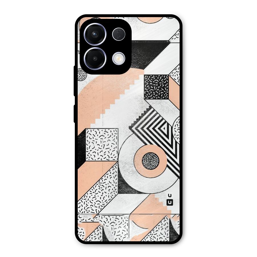 Orange Zig Zag Metal Back Case for Oppo K13