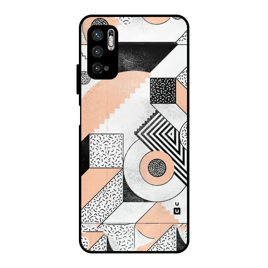 Orange Zig Zag Metal Back Case for Poco M3 Pro 5G