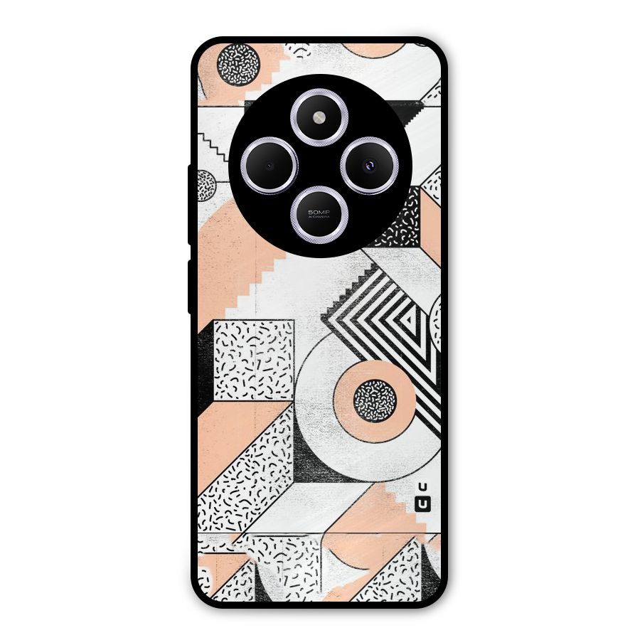 Orange Zig Zag Metal Back Case for Poco M7
