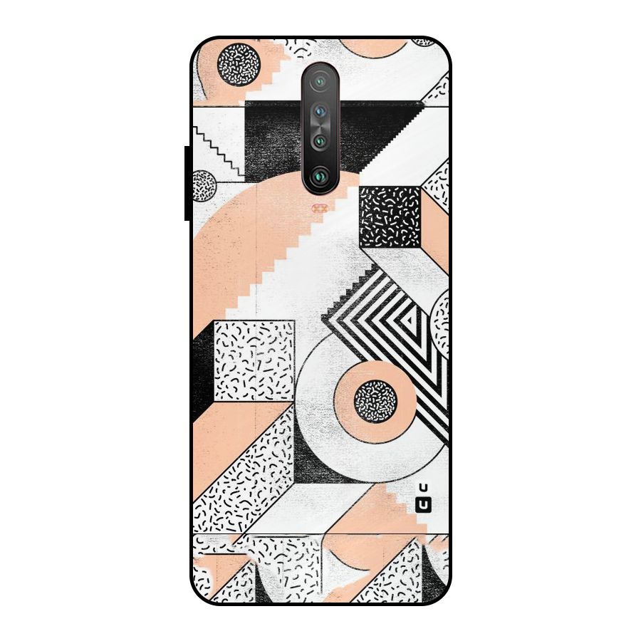 Orange Zig Zag Metal Back Case for Poco X2