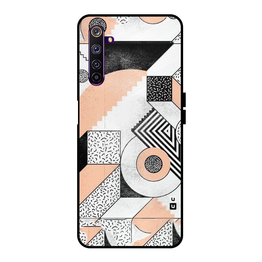 Orange Zig Zag Metal Back Case for Realme 6 Pro