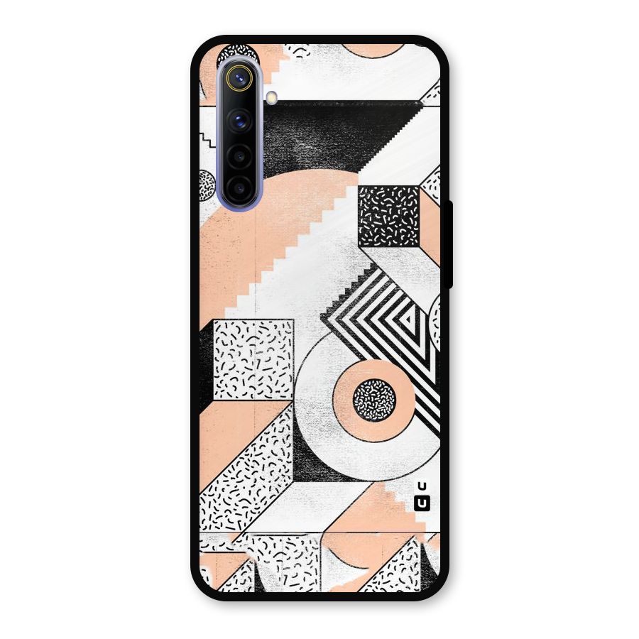 Orange Zig Zag Metal Back Case for Realme 6i