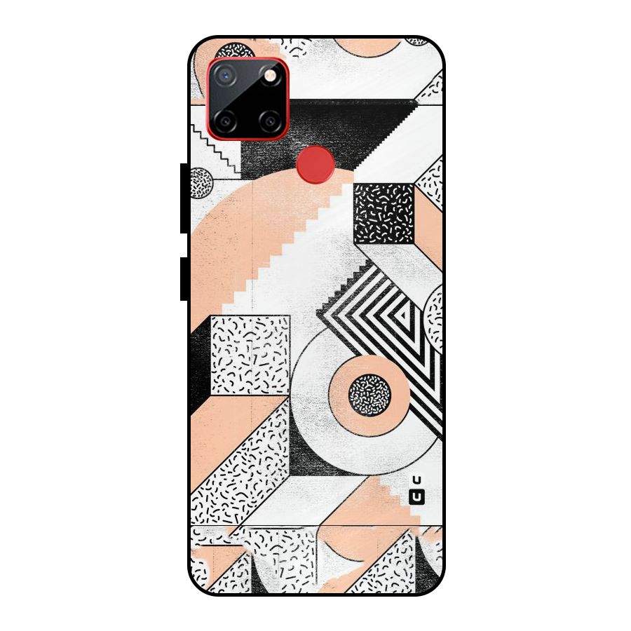Orange Zig Zag Metal Back Case for Realme C12
