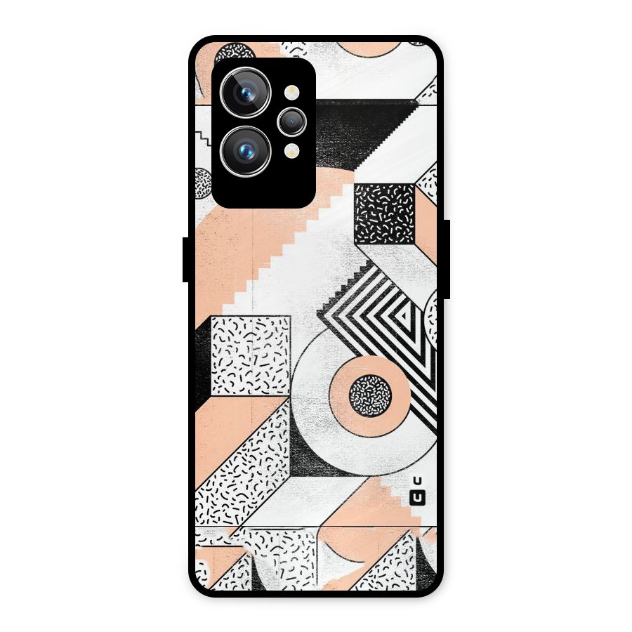 Orange Zig Zag Metal Back Case for Realme GT2 Pro