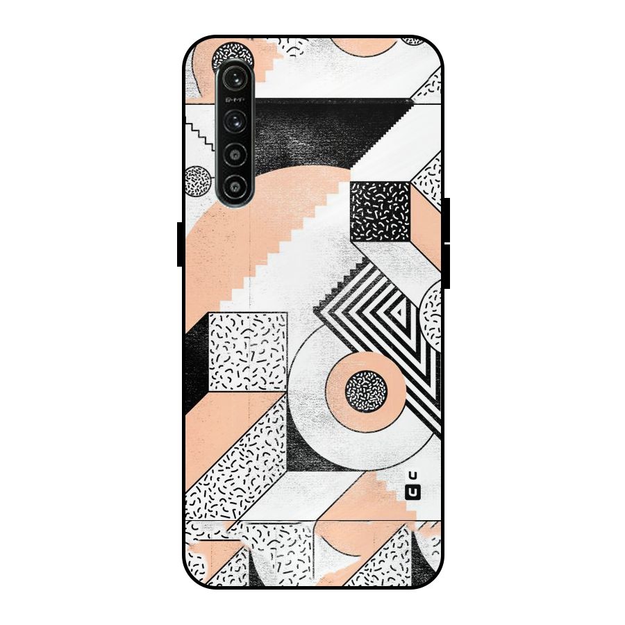 Orange Zig Zag Metal Back Case for Realme XT
