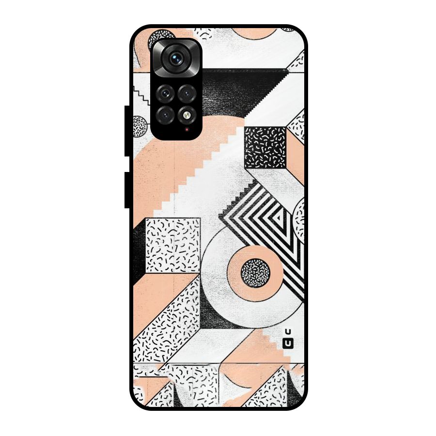 Orange Zig Zag Metal Back Case for Redmi Note 11 Pro Plus 5G