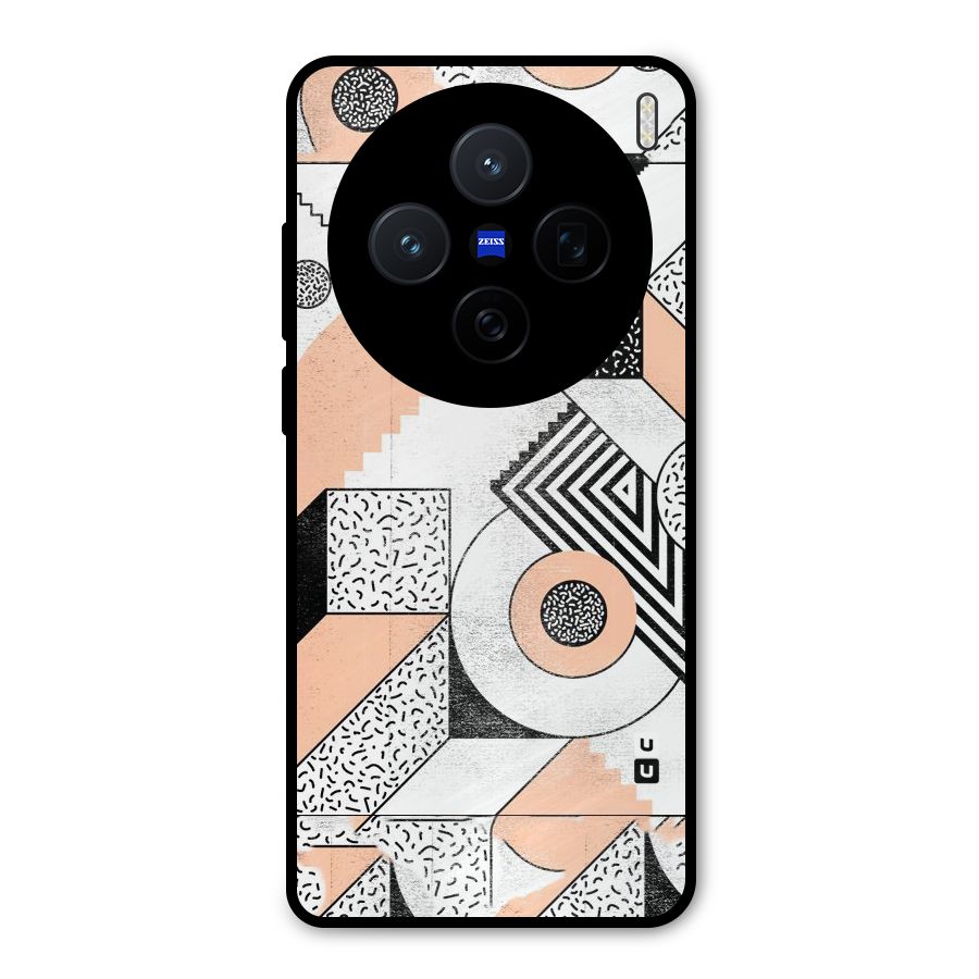 Orange Zig Zag Metal Back Case for Vivo X200
