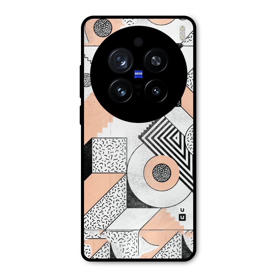 Orange Zig Zag Metal Back Case for Vivo X200 Pro