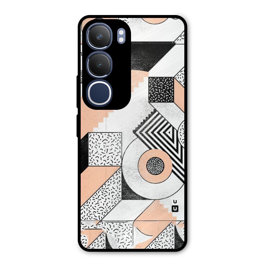 Orange Zig Zag Metal Back Case for Vivo Y29