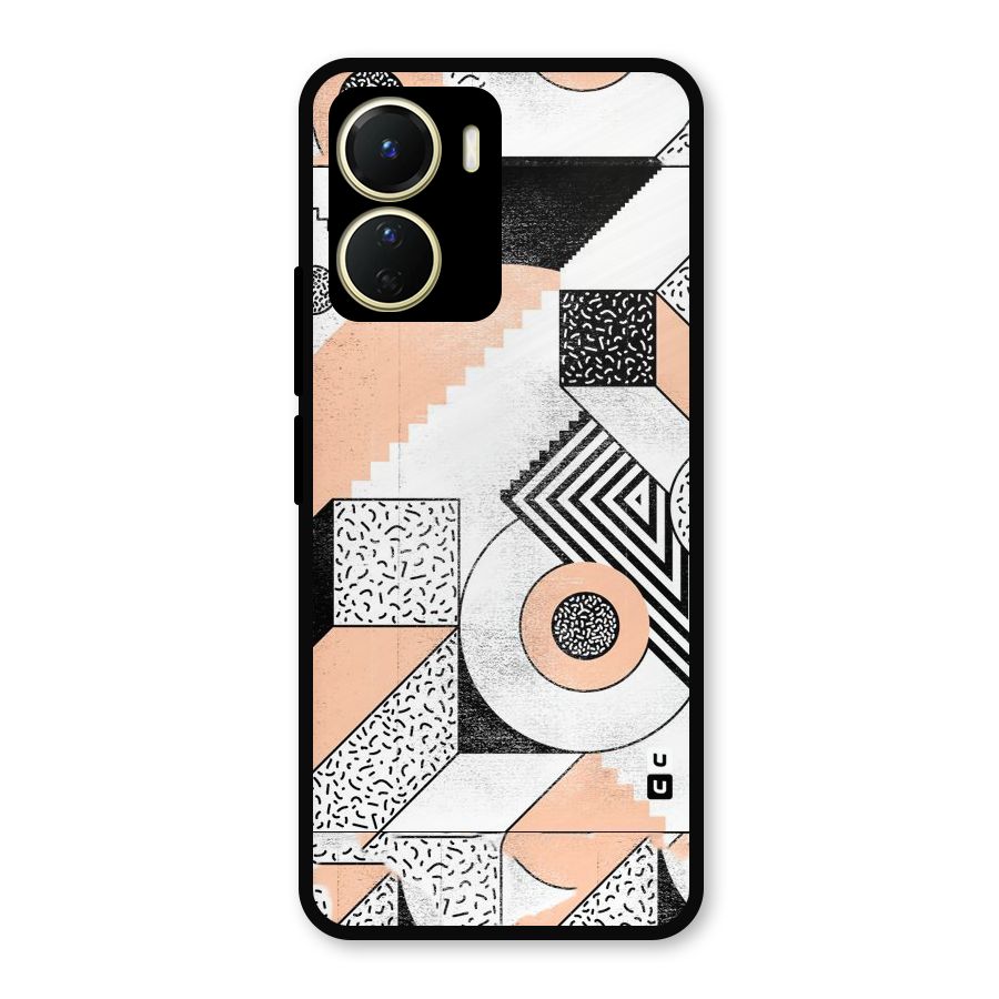 Orange Zig Zag Metal Back Case for Vivo Y56
