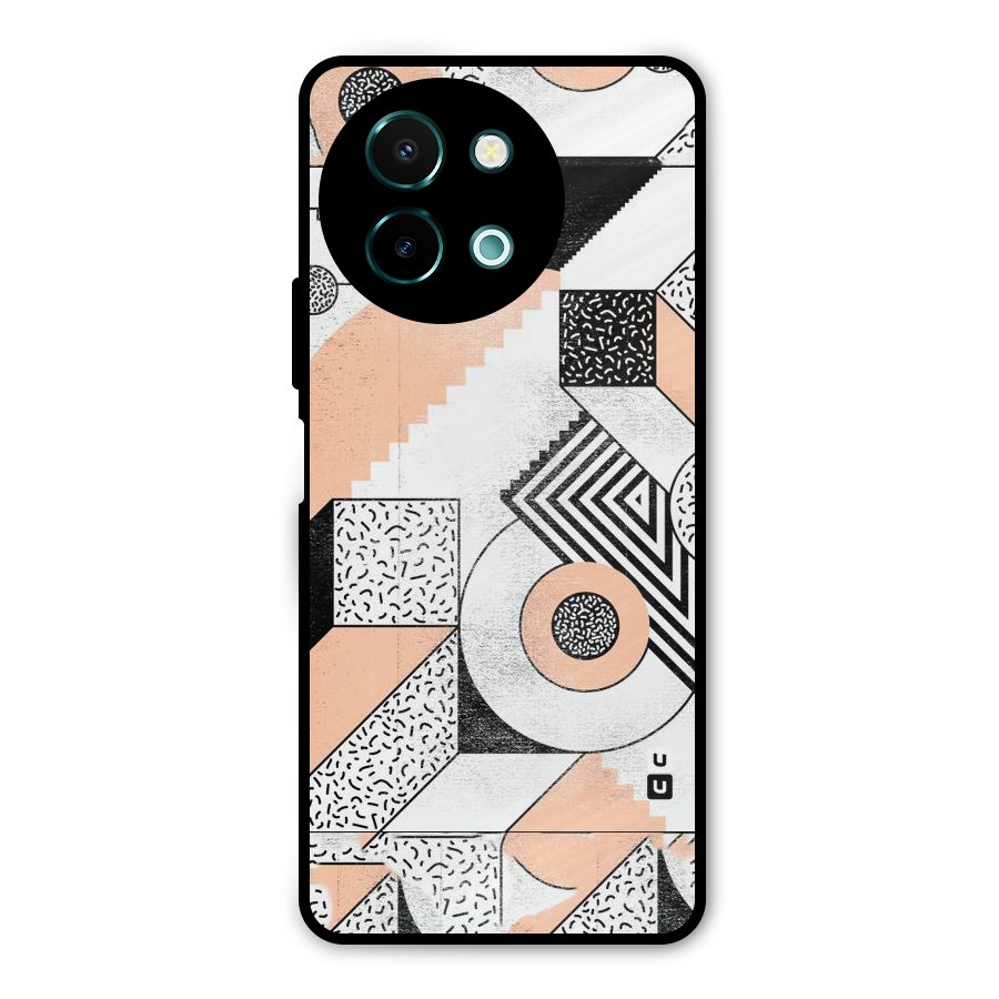 Orange Zig Zag Metal Back Case for Vivo Y58