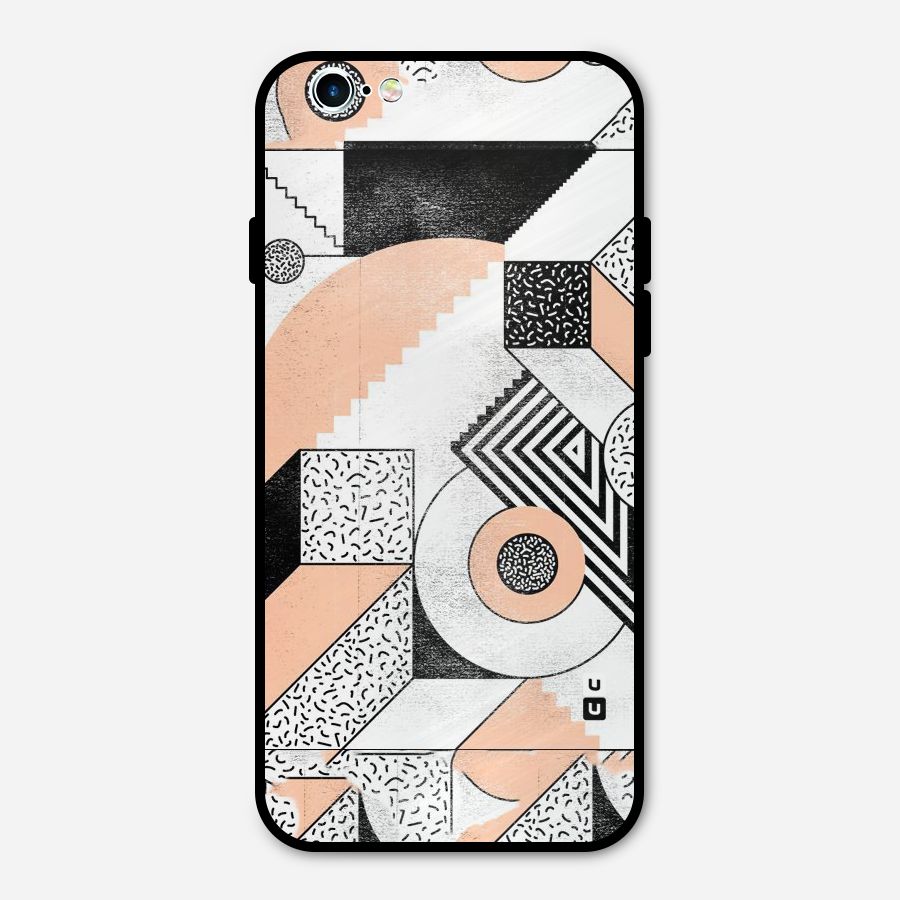 Orange Zig Zag Metal Back Case for iPhone 6 6s