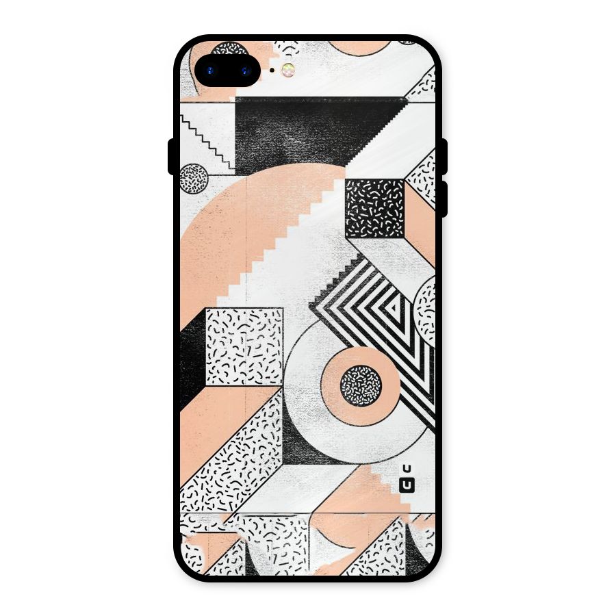 Orange Zig Zag Metal Back Case for iPhone 7 Plus