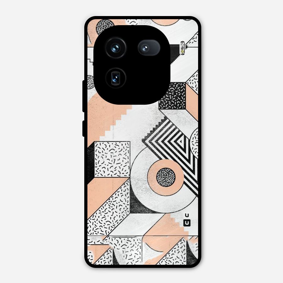 Orange Zig Zag Metal Back Case for iQOO 12