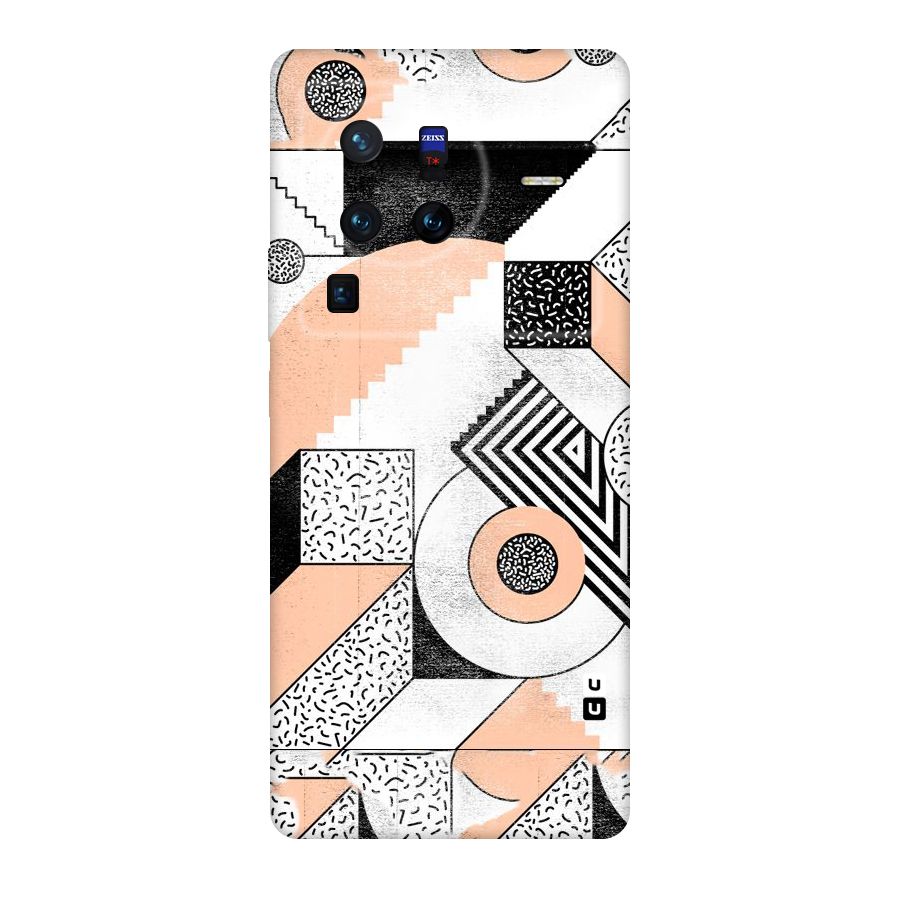 Orange Zig Zag Original Polycarbonate Back Case for Vivo X80