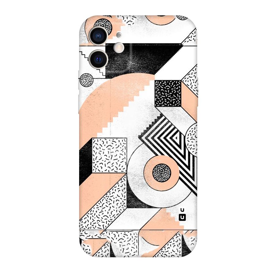 Orange Zig Zag Original Polycarbonate Back Case for iPhone 12