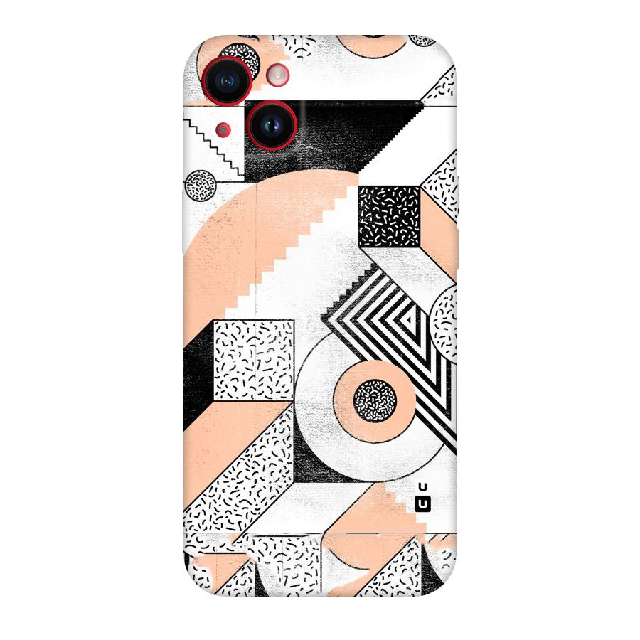 Orange Zig Zag Original Polycarbonate Back Case for iPhone 14 Plus