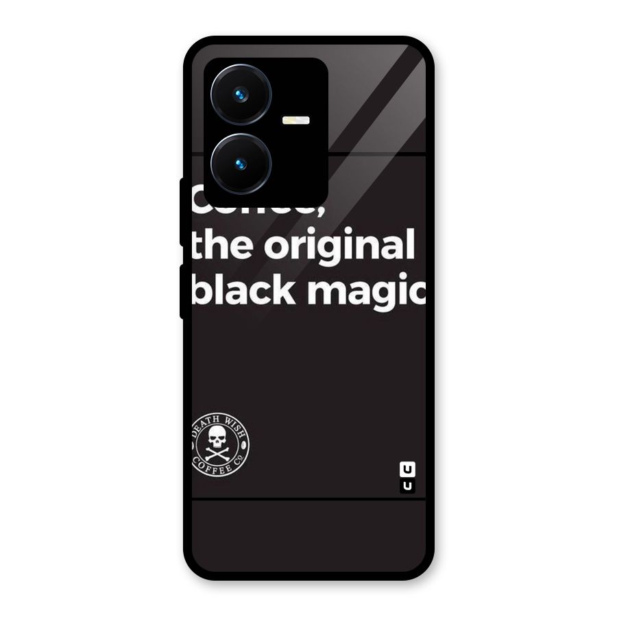 Original Black Magic Glass Back Case for Vivo Y22s