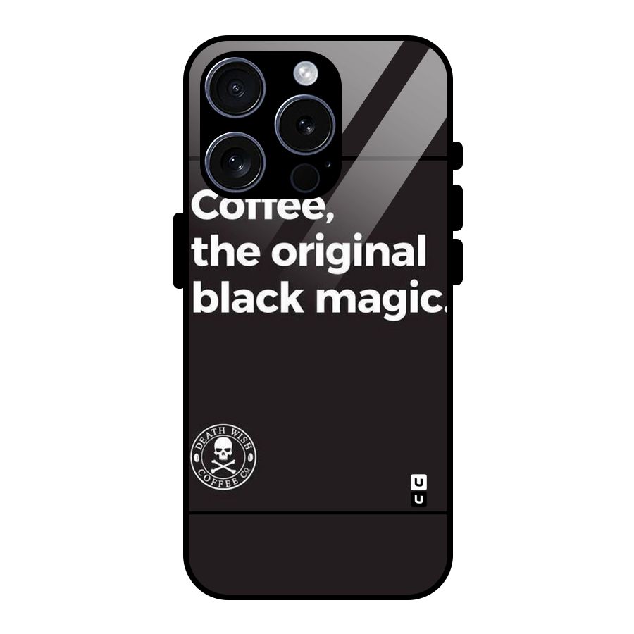 Original Black Magic Glass Back Case for iPhone 15 Pro
