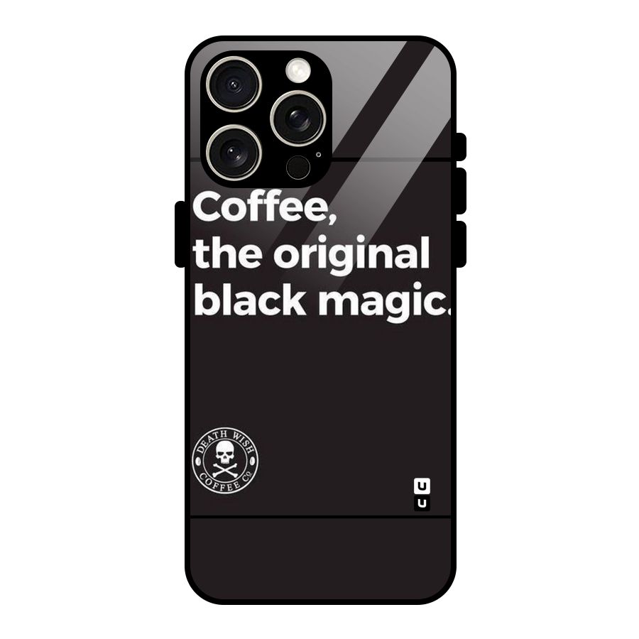 Original Black Magic Glass Back Case for iPhone 15 Pro Max