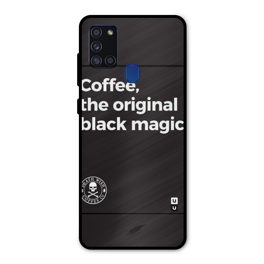 Original Black Magic Metal Back Case for Galaxy A21s