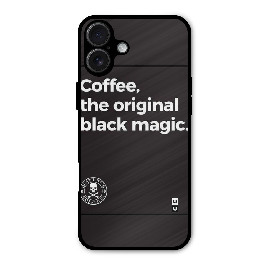 Original Black Magic Metal Back Case for iPhone 16 Plus