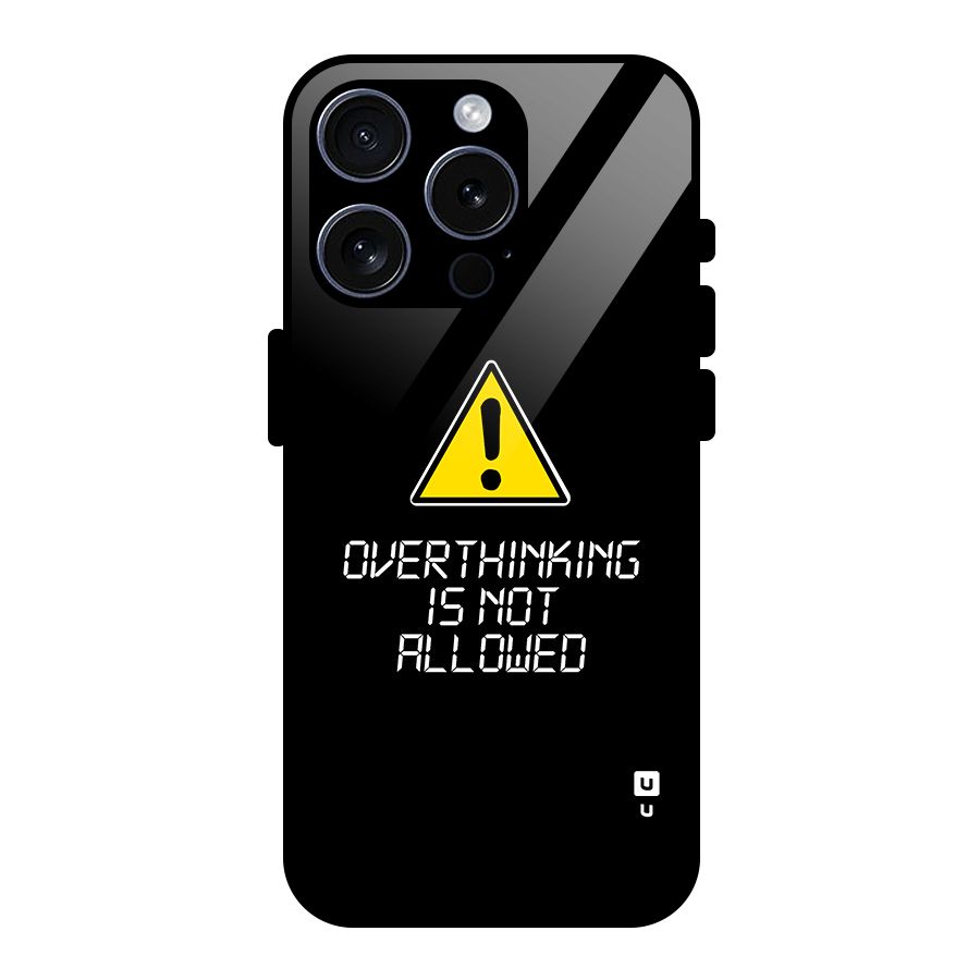Over Thinking Glass Back Case for iPhone 15 Pro