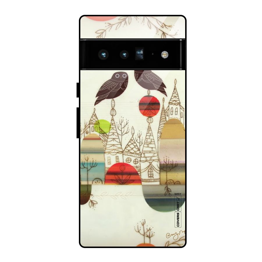 Owl Art Glass Back Case for Google Pixel 6 Pro