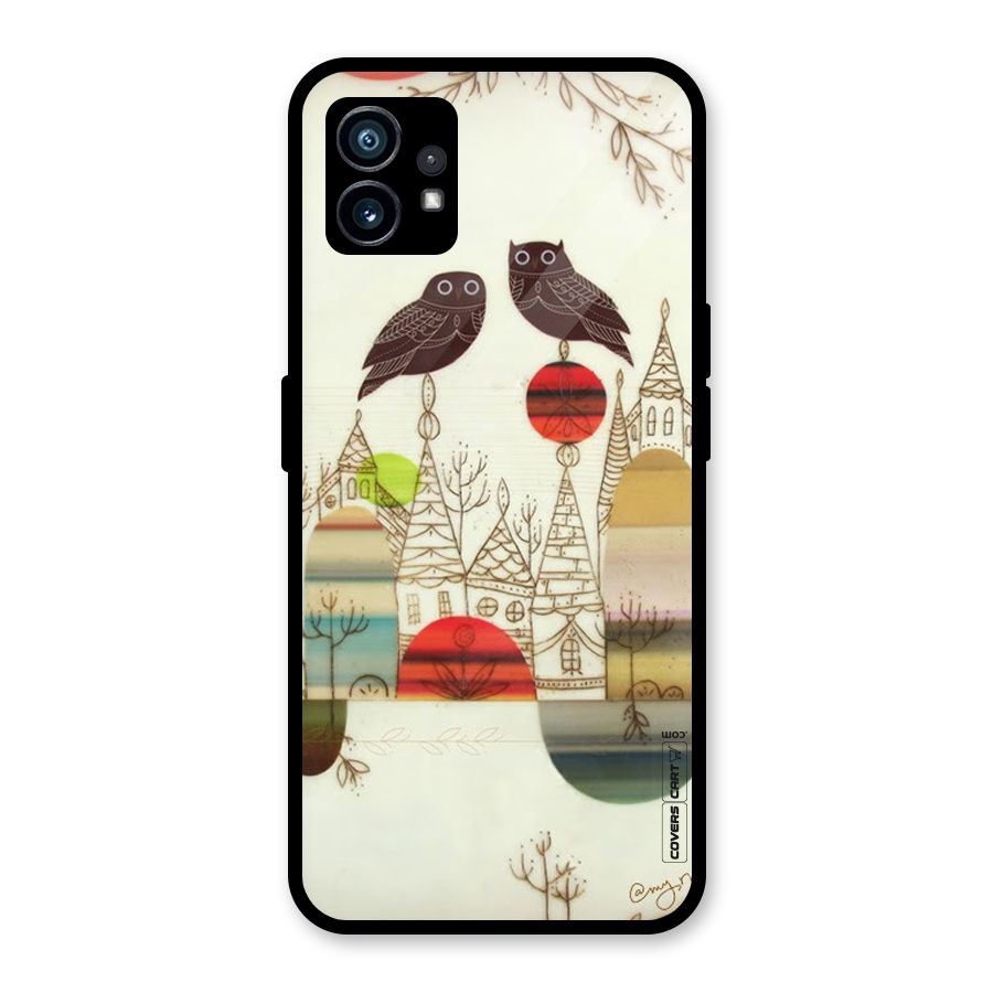 Owl Art Glass Back Case for Nothing Phone 1