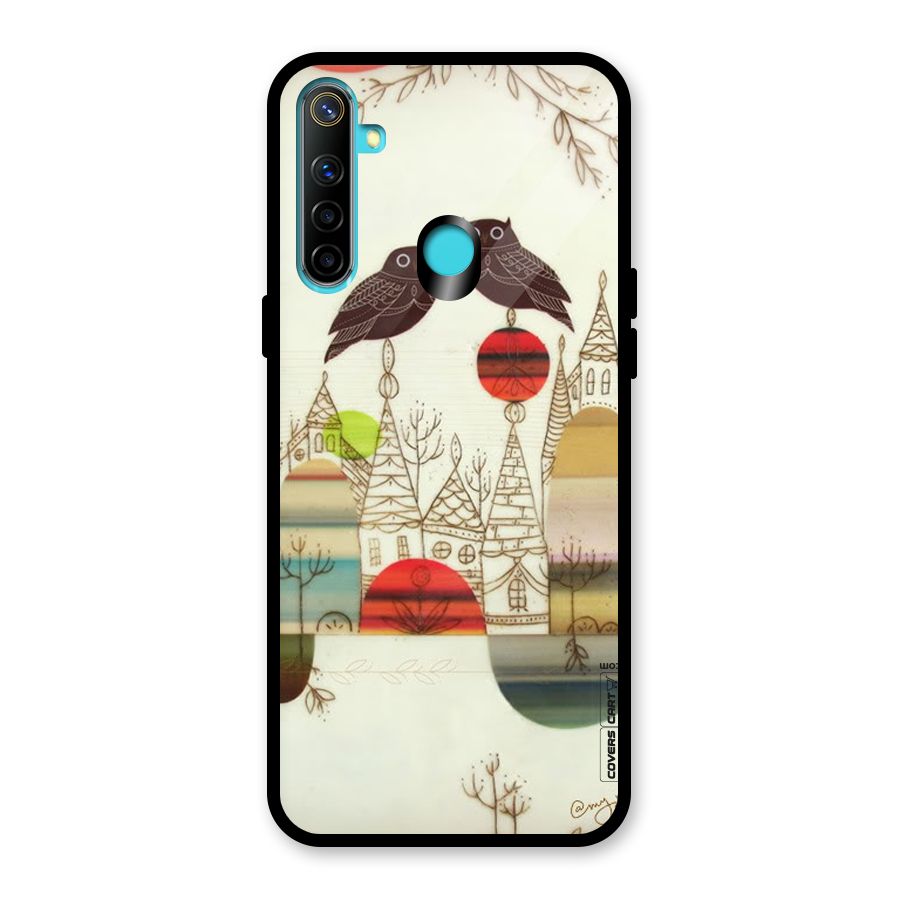 Owl Art Glass Back Case for Realme 5