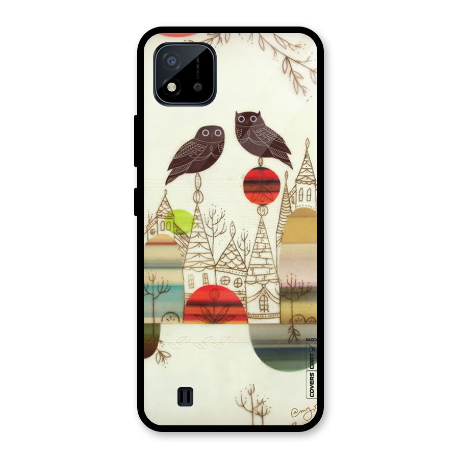 Owl Art Glass Back Case for Realme C11 2021
