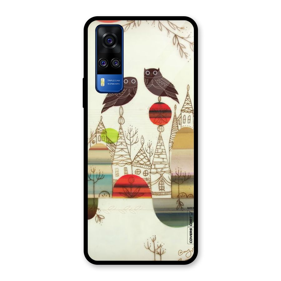 Owl Art Glass Back Case for Vivo Y31