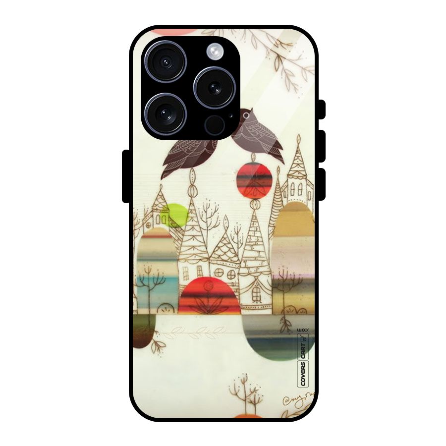 Owl Art Glass Back Case for iPhone 15 Pro