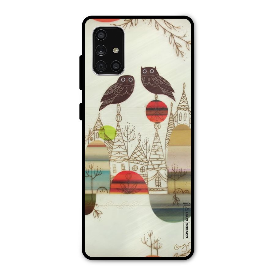 Owl Art Metal Back Case for Galaxy A71