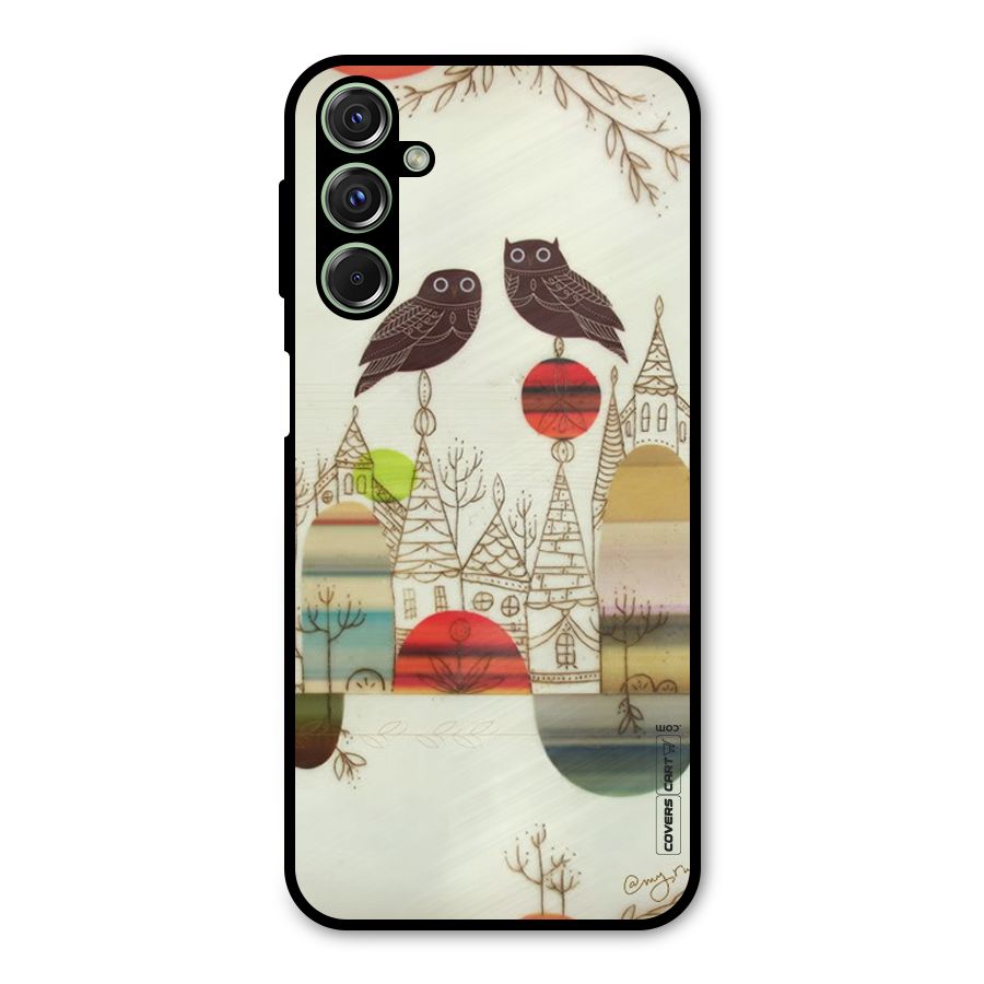 Owl Art Metal Back Case for Galaxy M34