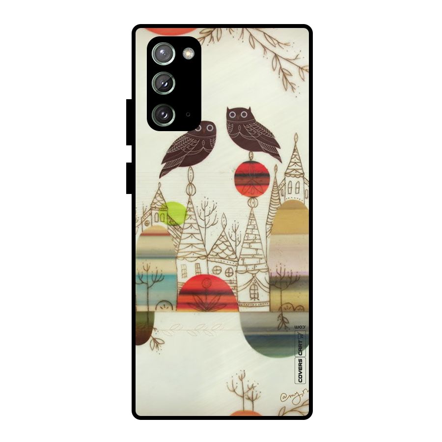 Owl Art Metal Back Case for Galaxy Note 20